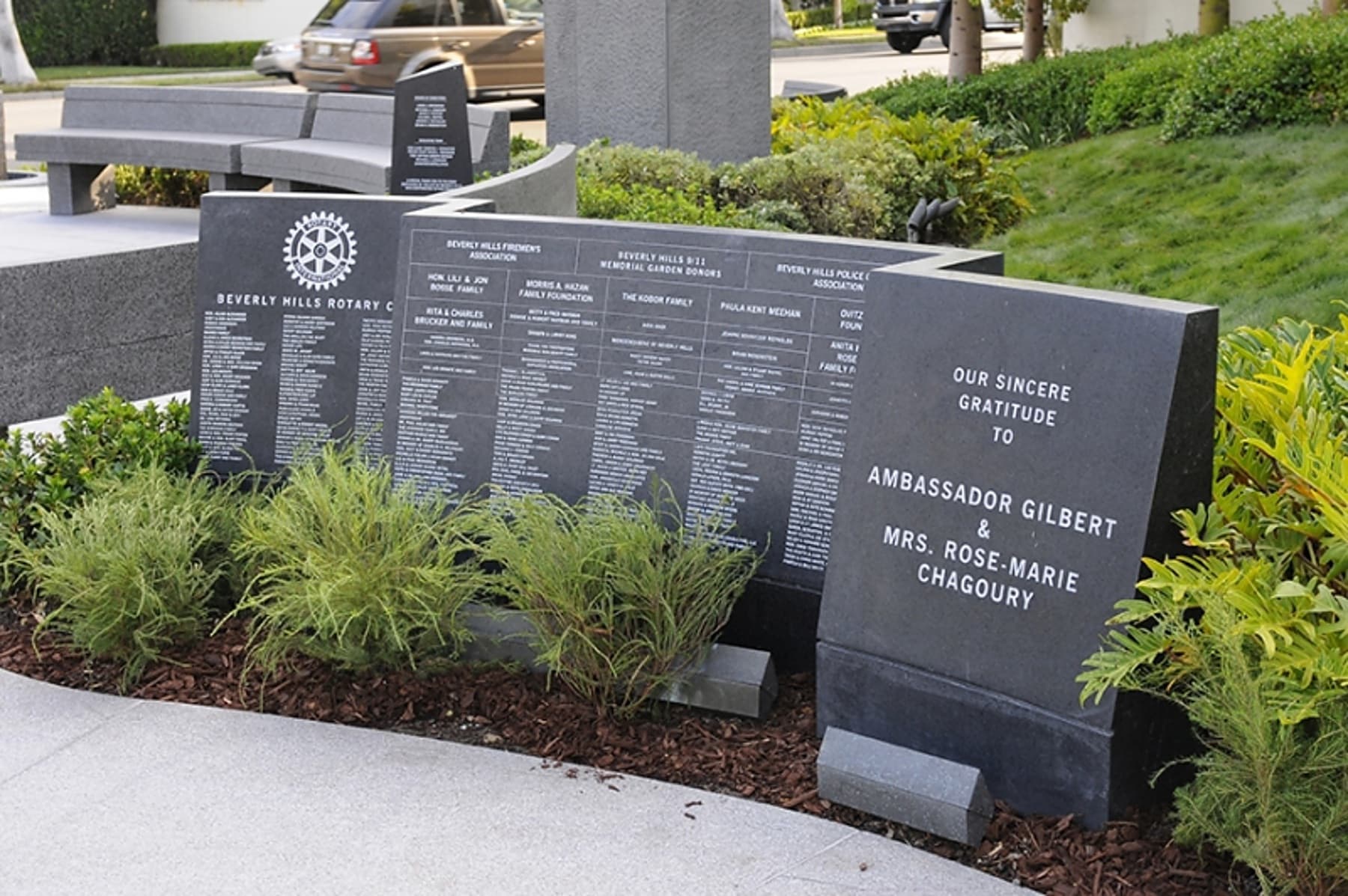 Supporters of the Beverly Hills 9/11 Memorial Garden
