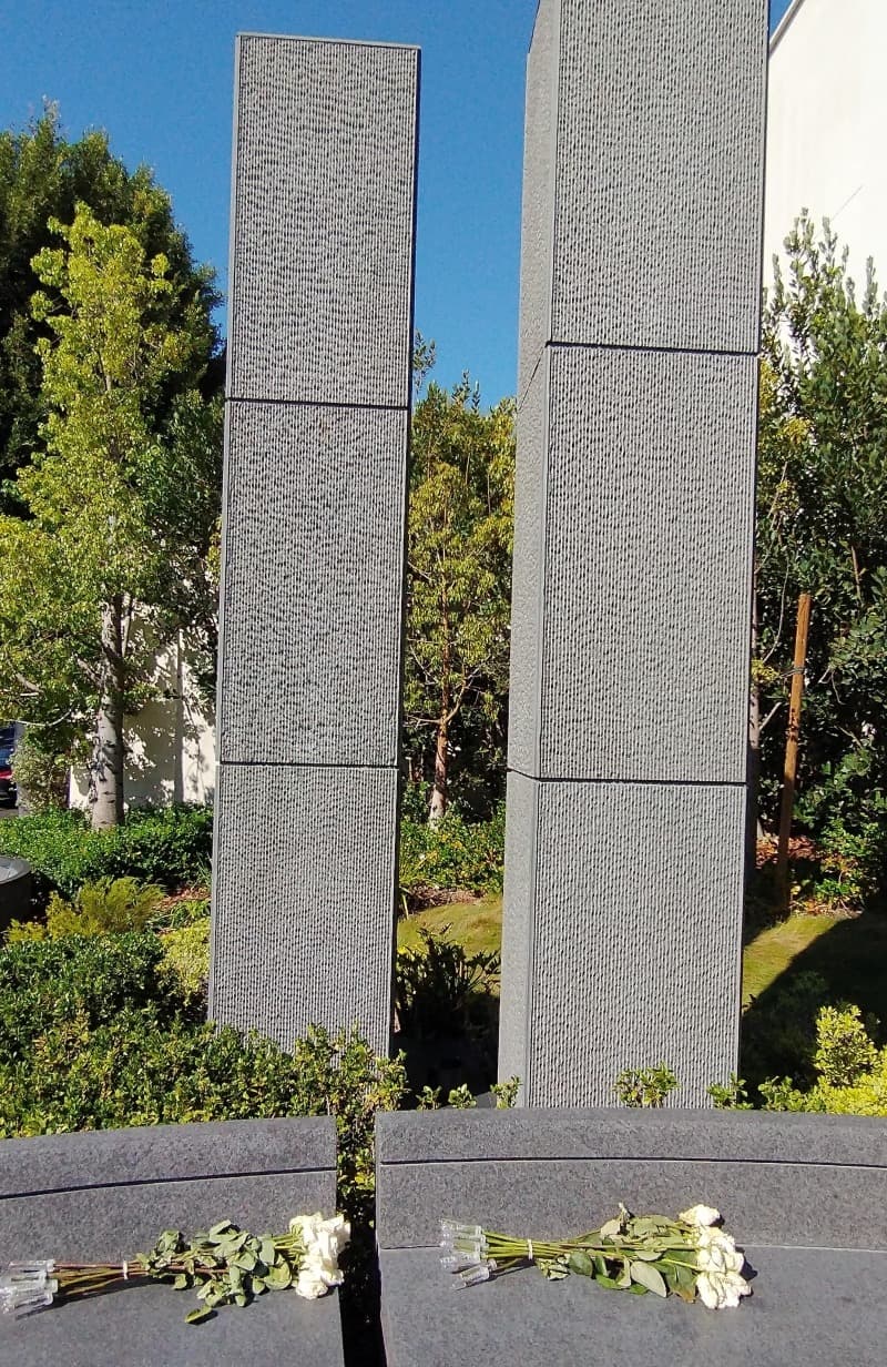 The Twin Towers at the Beverly Hills 9/11 Memorial Garden